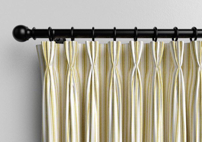 Lace Stripes, Saffron - Made to Measure Curtains - Image 11